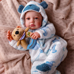 BABESIDE soft cloth body with vinyl skin for cuddly comfort.