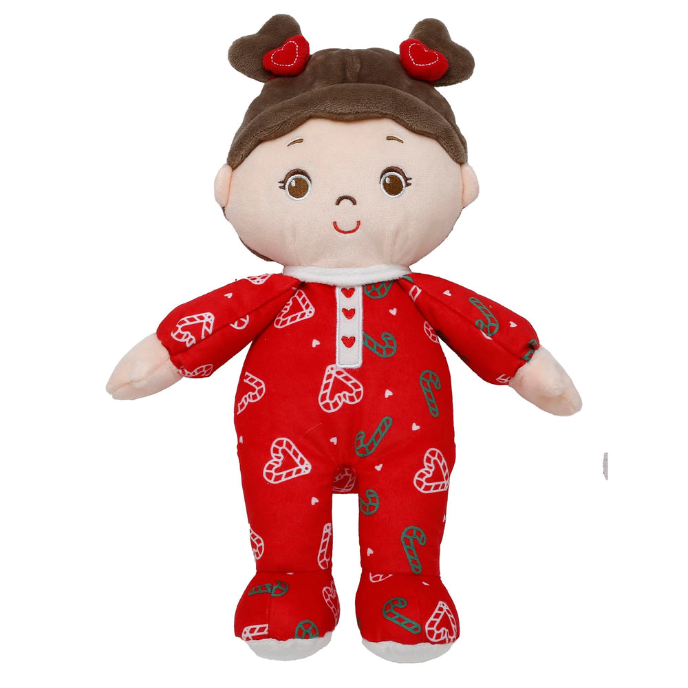 Baby Starters Ruby doll in printed heart pajamas for cozy playtime.