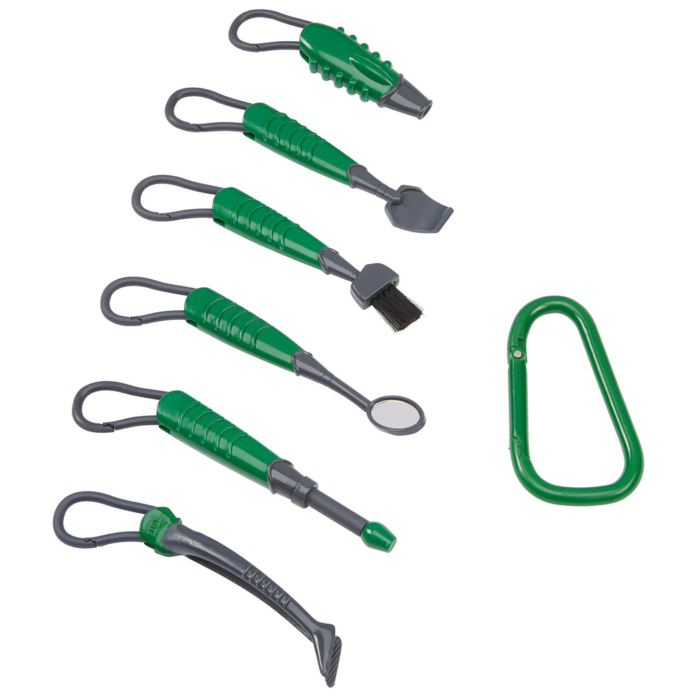 Backyard Safari 6-in-1 field tools 4-inch field tongs for precise picking.
