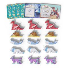 BAD COMET Wondrous Creatures habitat tiles illustrating diverse ecosystems and scoring options.