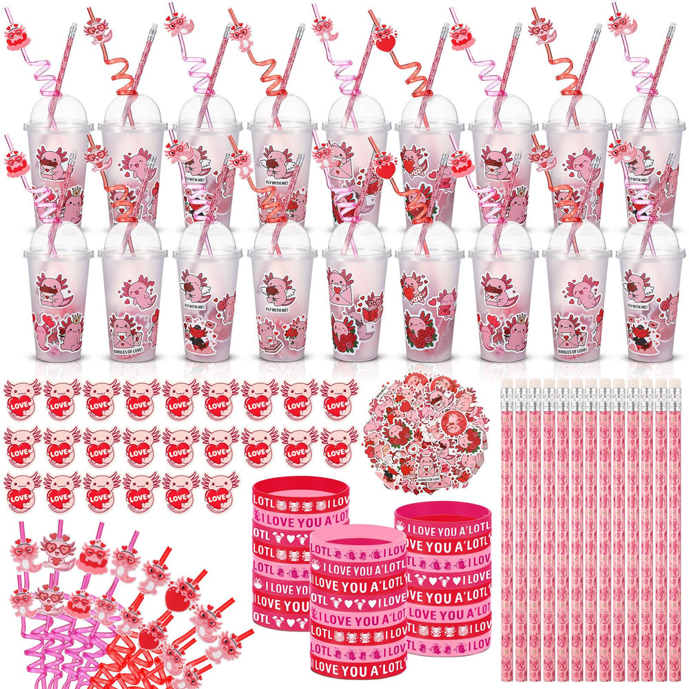 Baderke axolotl heart erasers add whimsy to notes and schoolwork.