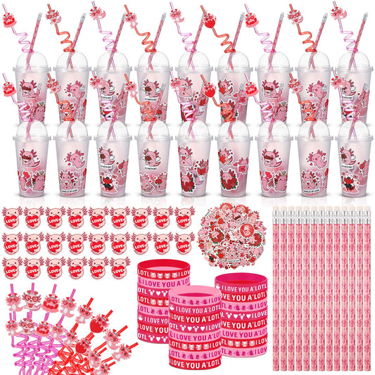 Baderke axolotl heart erasers add whimsy to notes and schoolwork.