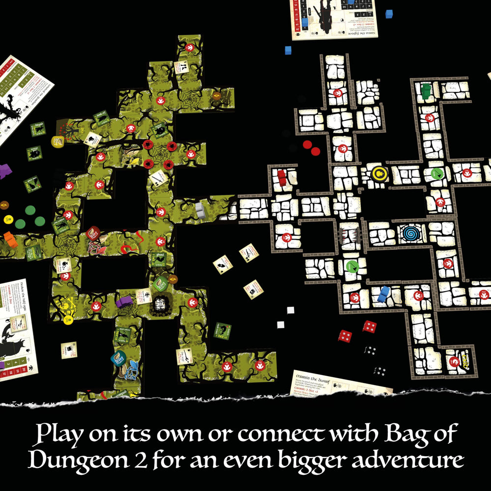 Bag of Dungeon portable pouch keeps everything organized for travel.