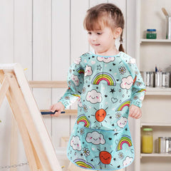 BAHABY kids art smock long sleeves prevent splatters during messy art.