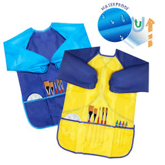 BAHABY 2-pack smocks 23.6 by 17.3 inches fit growing artists.