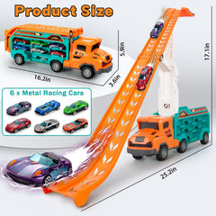 BainGesk Carrier Truck Toy open tray for easy car access.