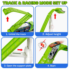 Baingesk dual-launcher tracks spark competitive, interactive racing fun.