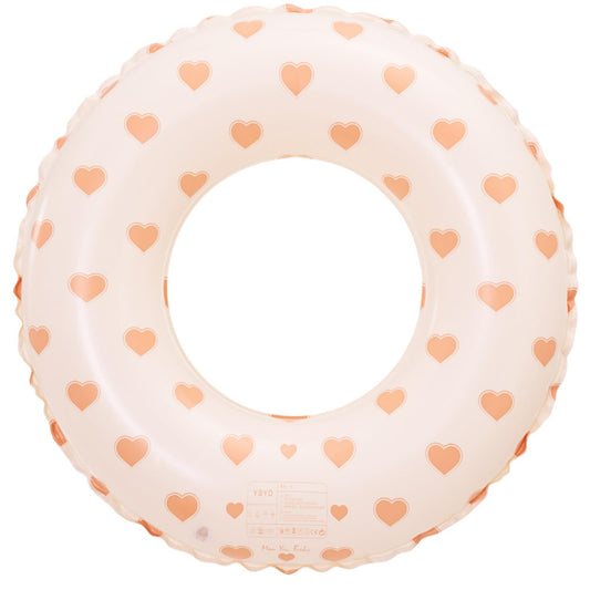 BAITEMJIA Love Heart pool float for kids, durable and easy to spot in water.