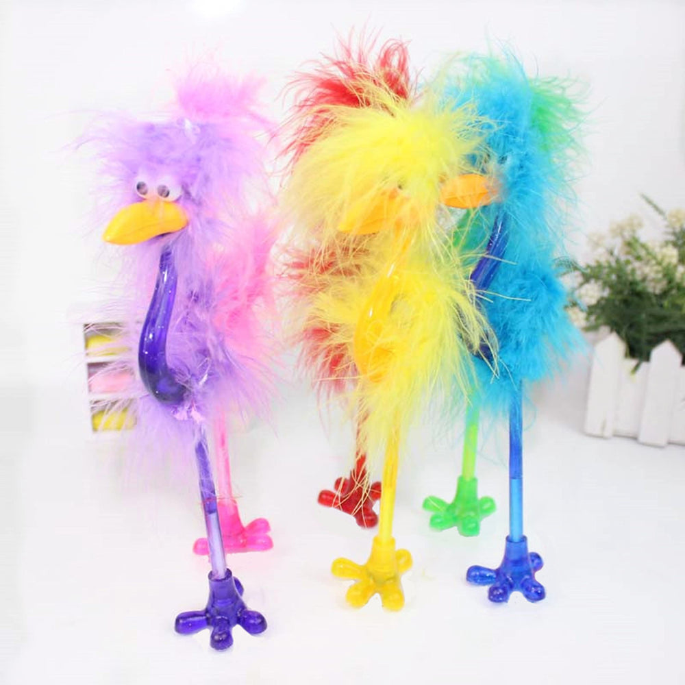 BAIVYLE Flamingo Pens gift set laid out for party favors or gifts.