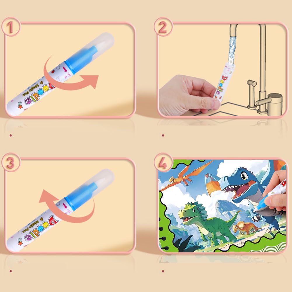 Baiyigs markers set complements pages with mess-free, quick-drying color bursts.