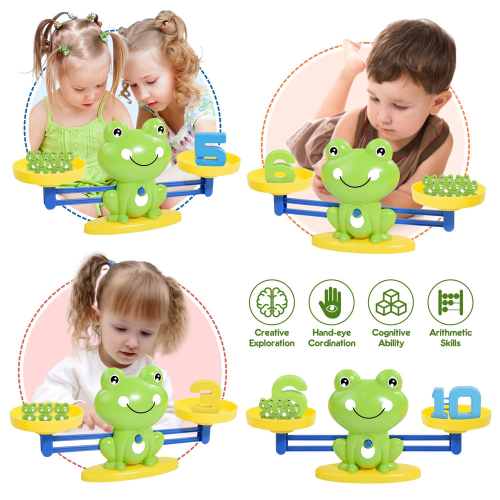 BAKAM Frog Balance Scale Toy assembly guide supports easy setup
