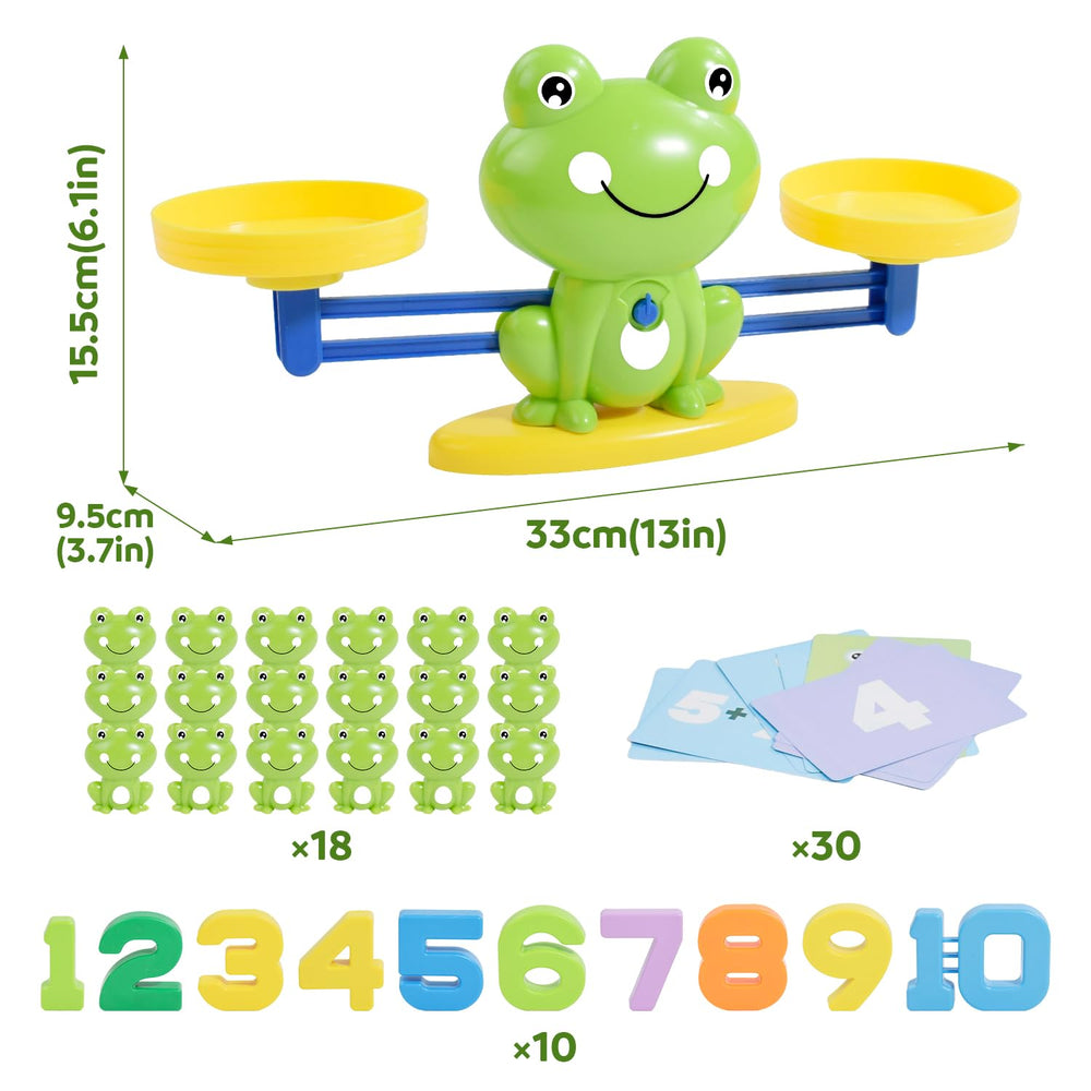 BAKAM Frog Balance Scale Toy base and penguin scale form a sturdy math center