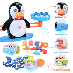 BAKAM Penguin Balance Scale number blocks center highlight for counting practice