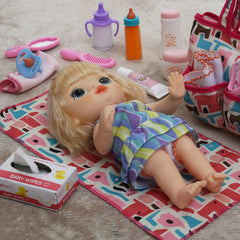 Bakatatoyz towel and care bottles for a complete doll care routine.