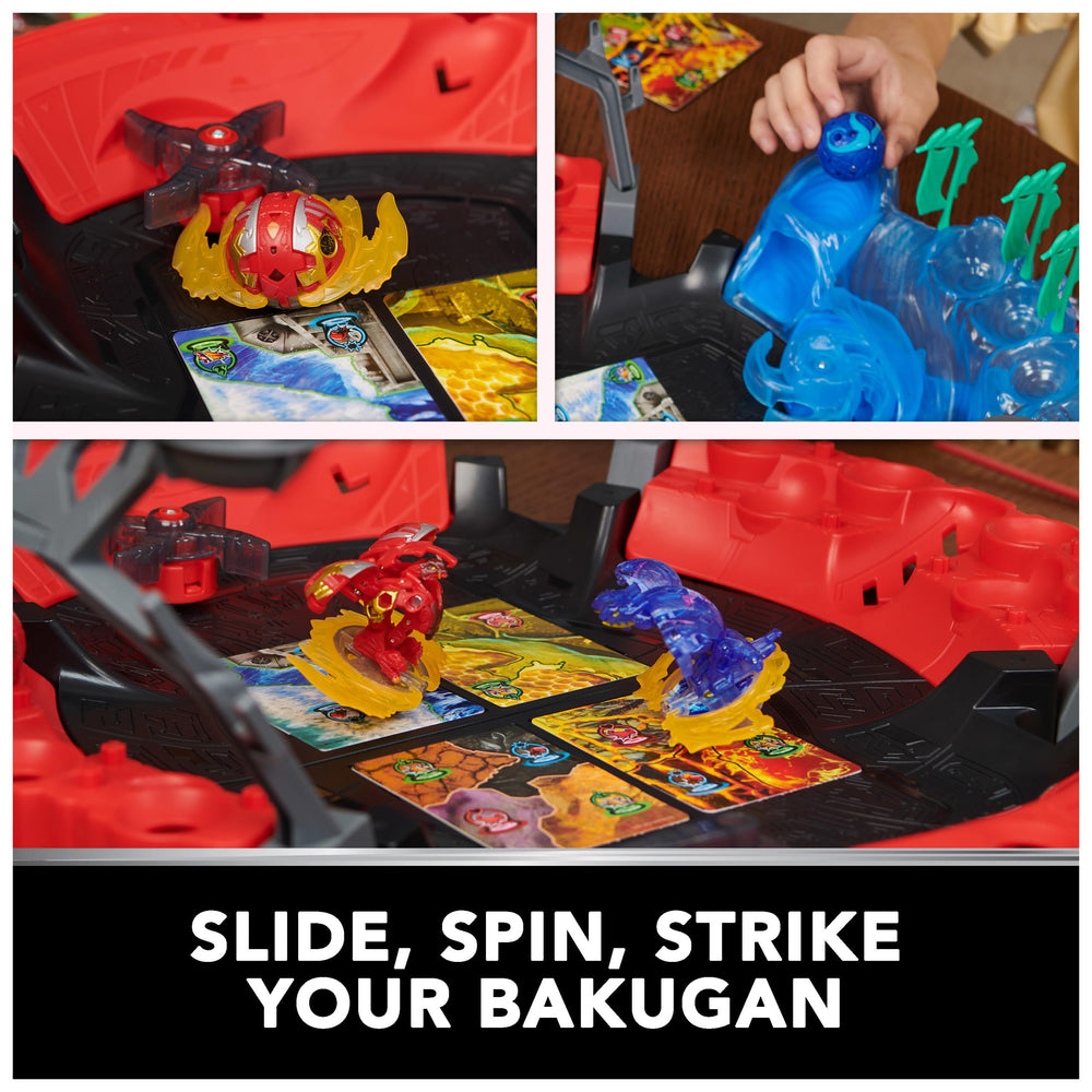 Sparring Totem adds new obstacles during Bakugan battles in the arena.