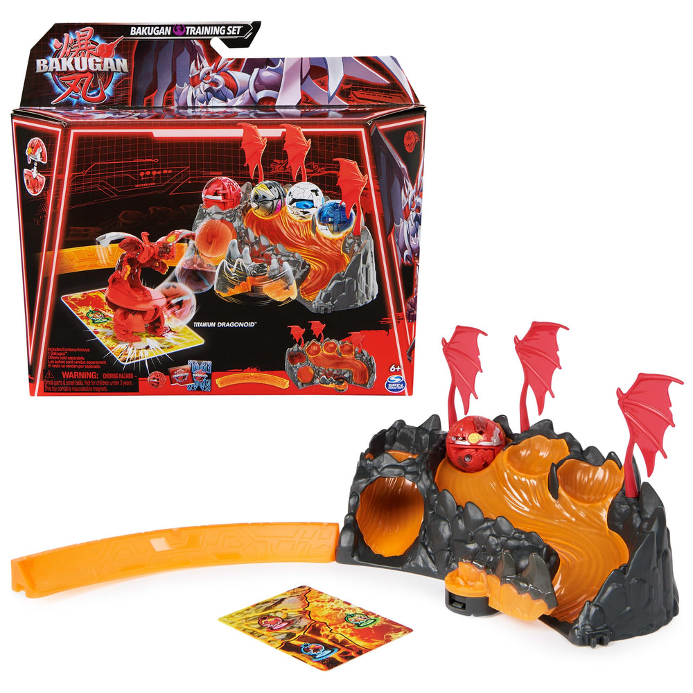 Bakugan Titanium Dragonoid in the training set ready for fast battles.