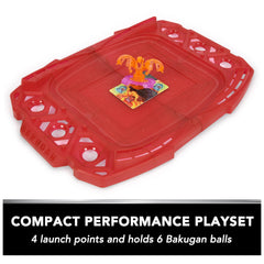 Bakugan XL ripcord launcher adds rapid launch into battles.