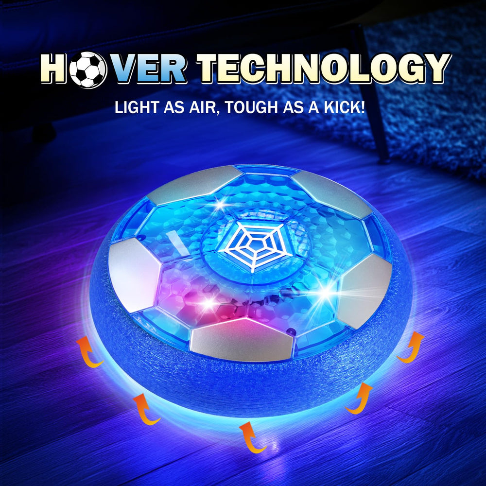 BaLaM Hover Soccer Ball foam-bumper protects furniture and young players.