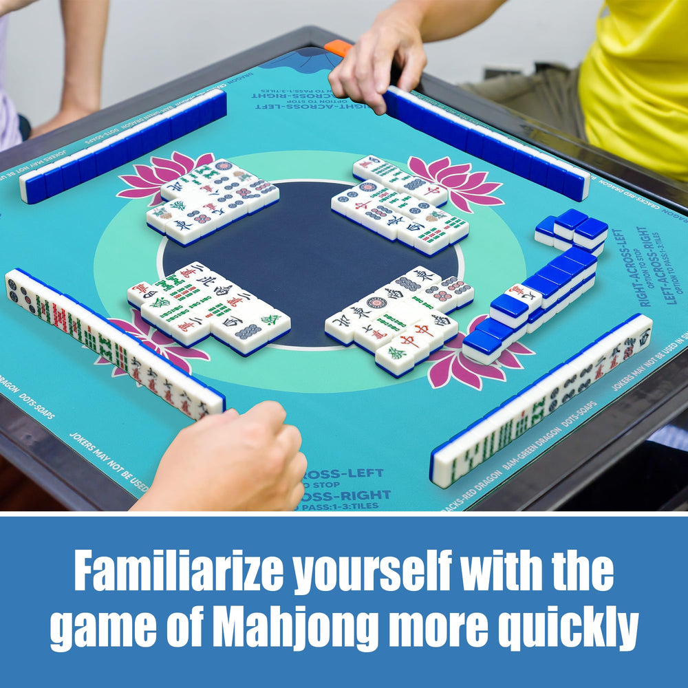 BALAPET mahjong mat lotus pattern adds visual appeal to play