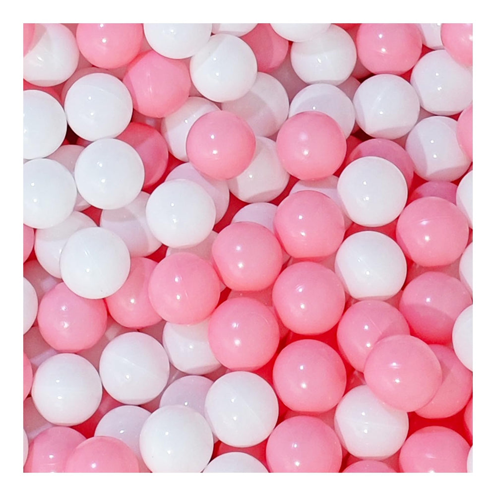 2.2in Ball Pit Balls in pink and white for safe, engaging toddler play.