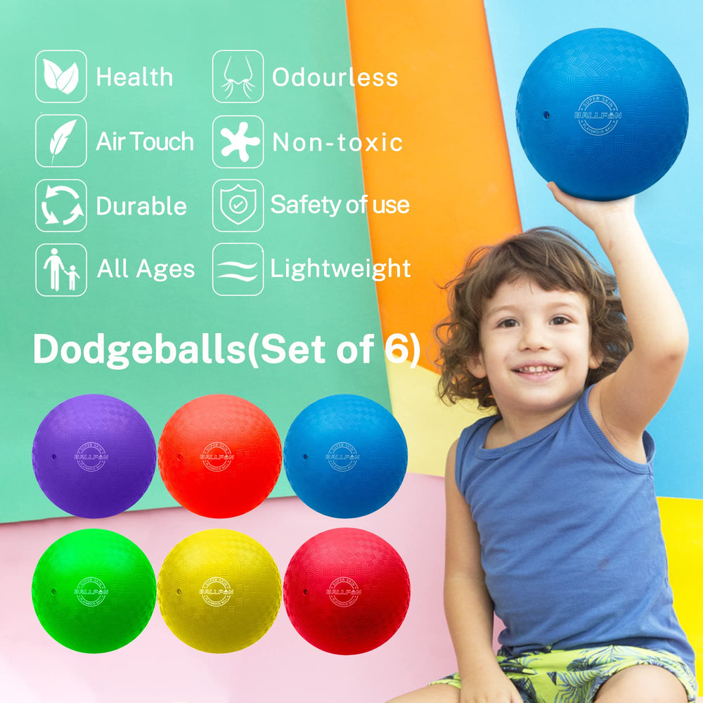 BallFUN mesh storage bag keeps dodgeballs organized between games