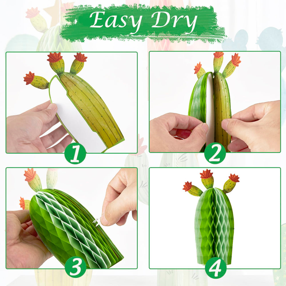 Balun Admhail cactus honeycomb party decor for bright summer gatherings