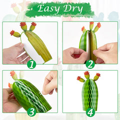 Balun Admhail cactus honeycomb party decor for bright summer gatherings