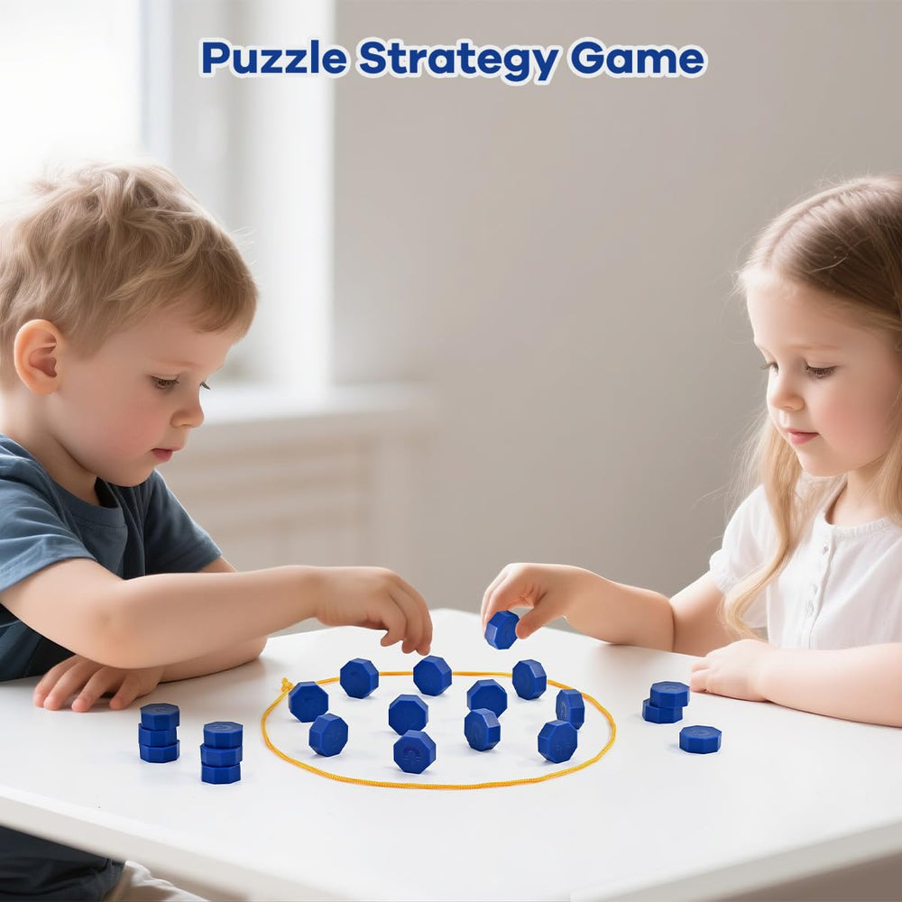 Bameca magnetic chess game rope setup for portable, quick play anywhere