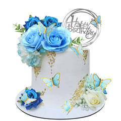 BANBALLON butterflies and flowers cake topper for elegant celebrations.