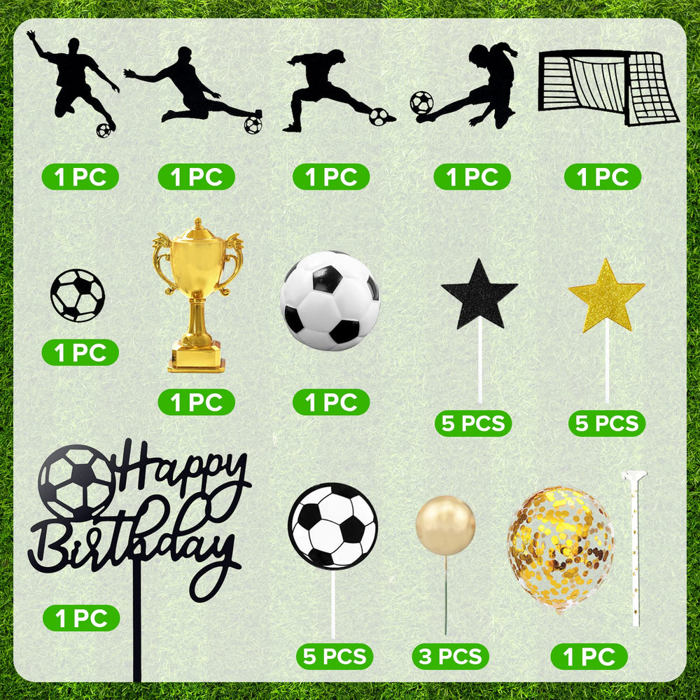 BANBALLON pvc soccer ornament enhances cake decor with durable, easy-to-clean accents