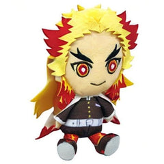 Bandai Demon Slayer Kyojuro Rengoku chibi plush detailed stitching for collectors