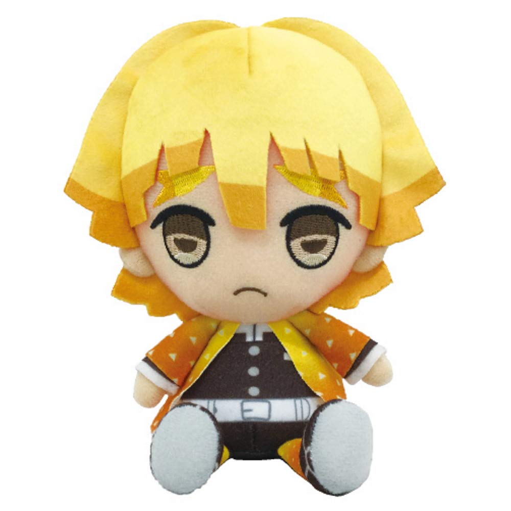 Bandai Demon Slayer Zenitsu chibi plush for display, cuddling, and gifting