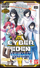 BANDAI Digimon Cyber Eden booster packs close up for deck-building options