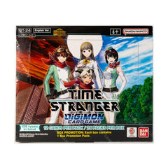 Bandai Digimon Time Stranger booster box featuring new characters, ideal for collectors and deck builders.