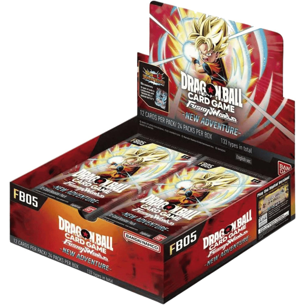 Bandai Dragon Ball Super Fusion World 05 art close-up highlights vibrant card textures for fans.