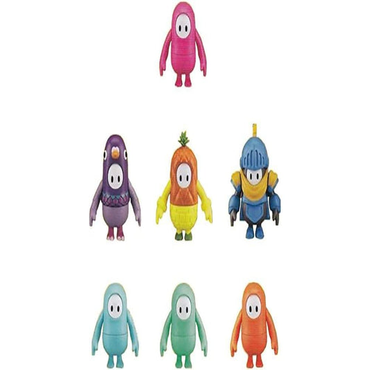 Bandai Fall Guys Ultimate Knockout mini figure squad collection for display.