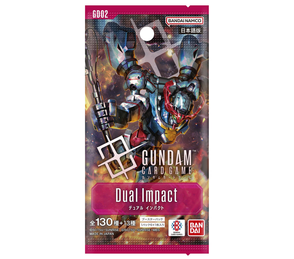 Bandai Gundam Card Game Dual Impact boosters 24 packs for new deck-building.