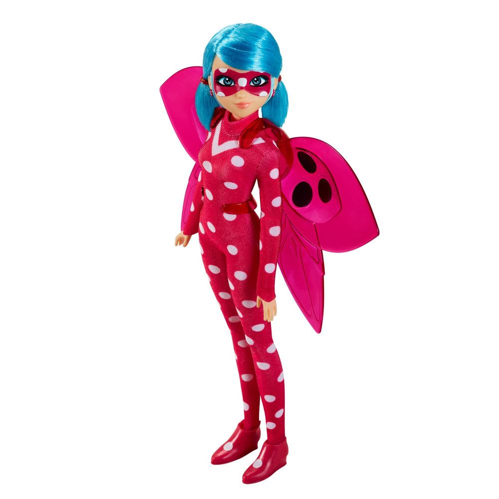 Bandai Miraculous Cosmobug doll stands 26 cm tall for imaginative posing.
