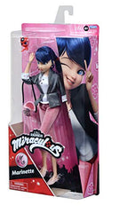 Bandai Miraculous Marinette doll with removable outfit for dress-up fun.
