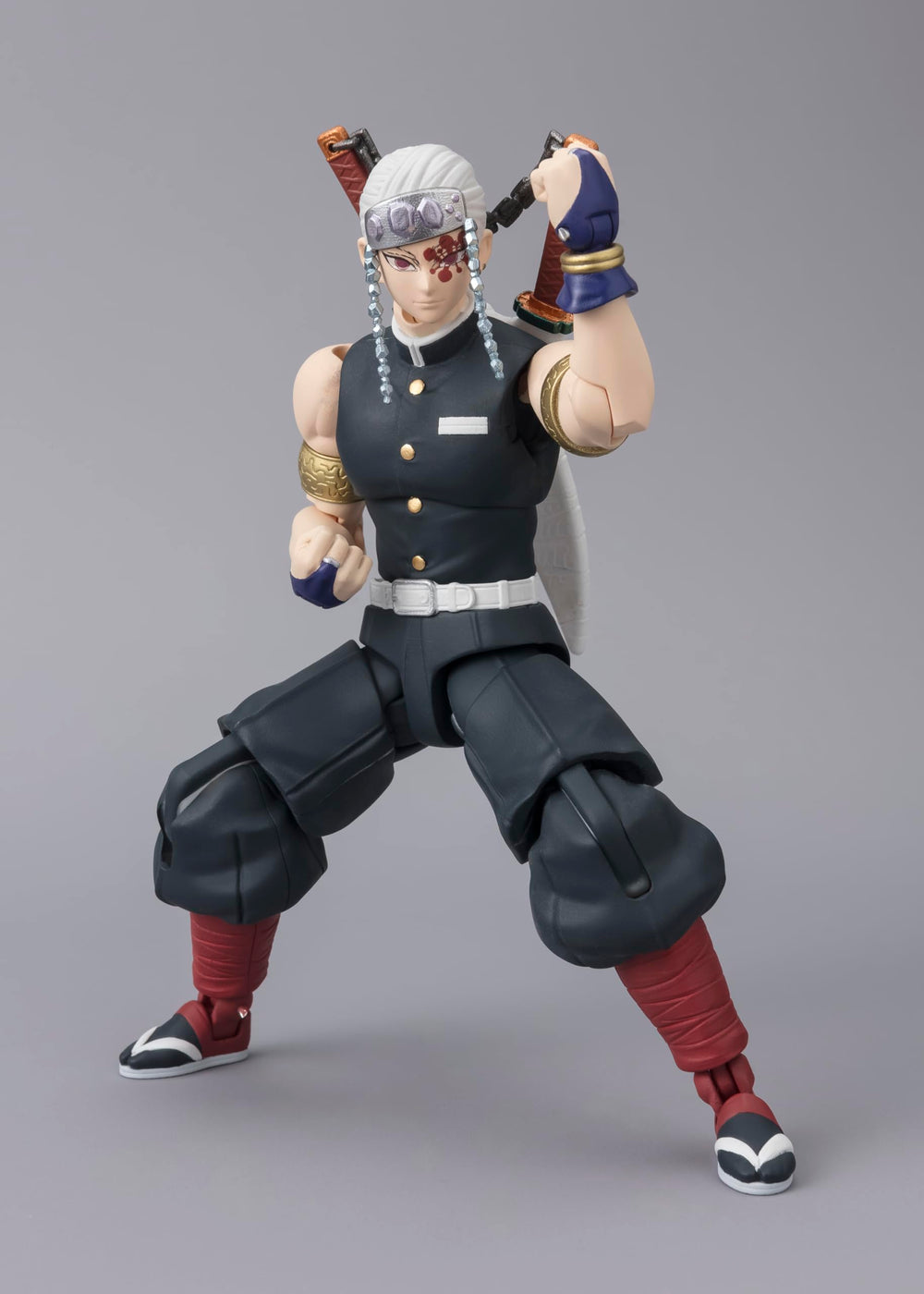 Bandai Namco Tengen Uzui figure shows 27 articulation points for dynamic posing.