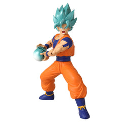 Bandai Namco Dragon Ball Super Blue Goku hair detail for vibrant museum-quality display.