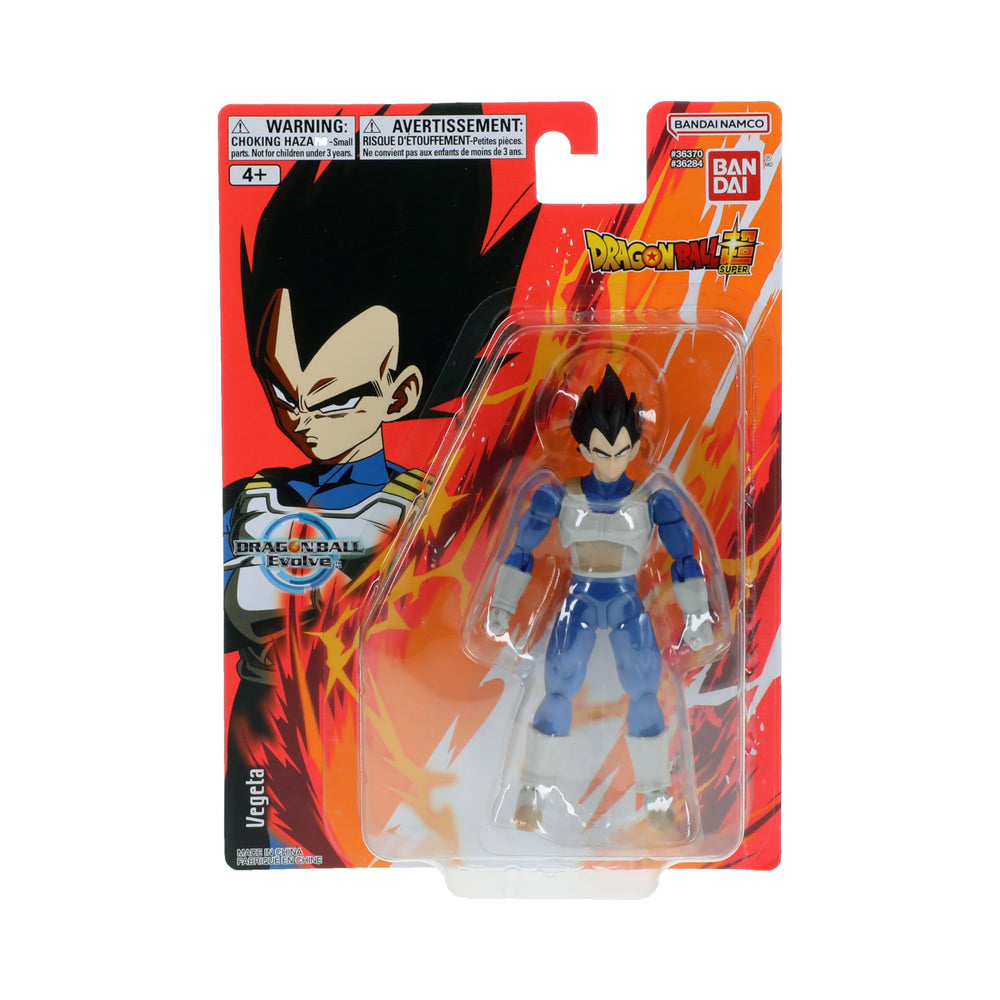 Bandai Namco Dragon Ball Super Evolve Vegeta raised-arm pose ideal for action displays.