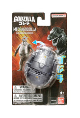 Bandai Namco Godzilla Mecha Godzilla transforming egg figure revealed through the clear packaging.