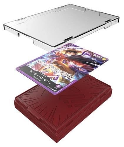 Bandai One Piece TCG Sound Loader Case with Monkey D. Luffy, ideal for display and play.