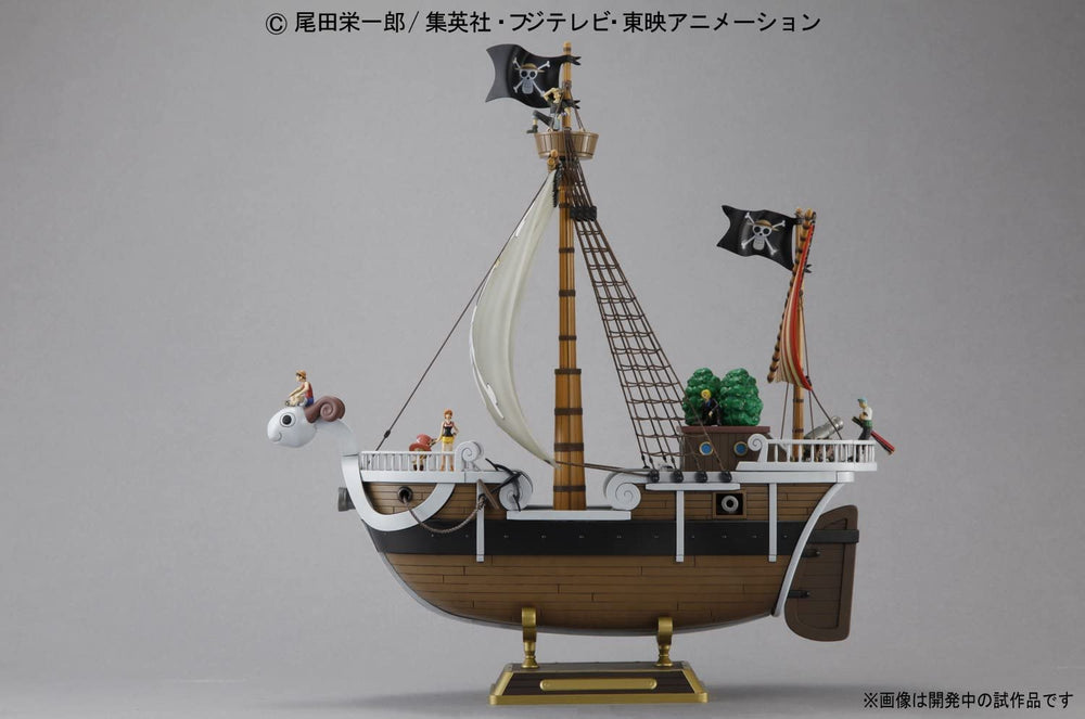 Bandai Spirit Going Merry deck details and accessories add authentic ship charm.