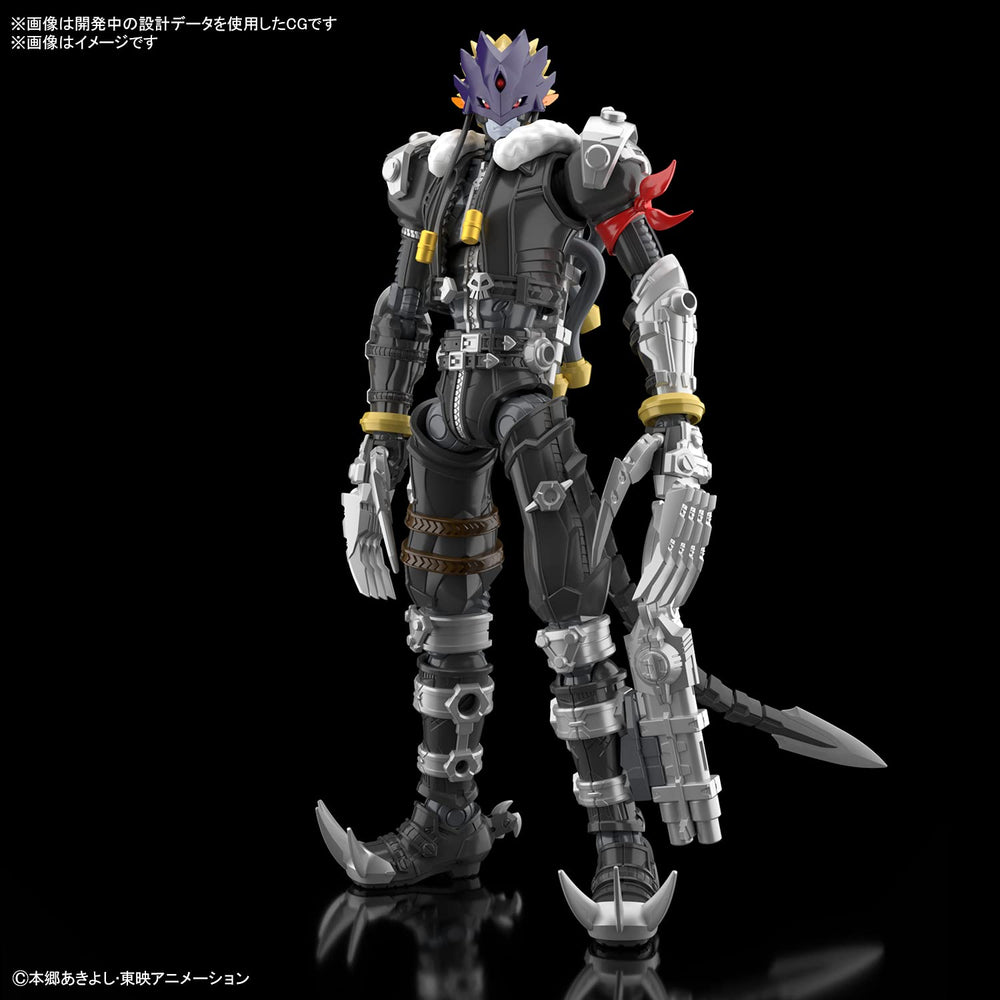 Bandai Spirits Beelzemon Amplified contents-stickers enhance detailing.