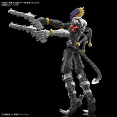 Bandai Spirits Beelzemon Amplified tail-wire supports dynamic back poses.