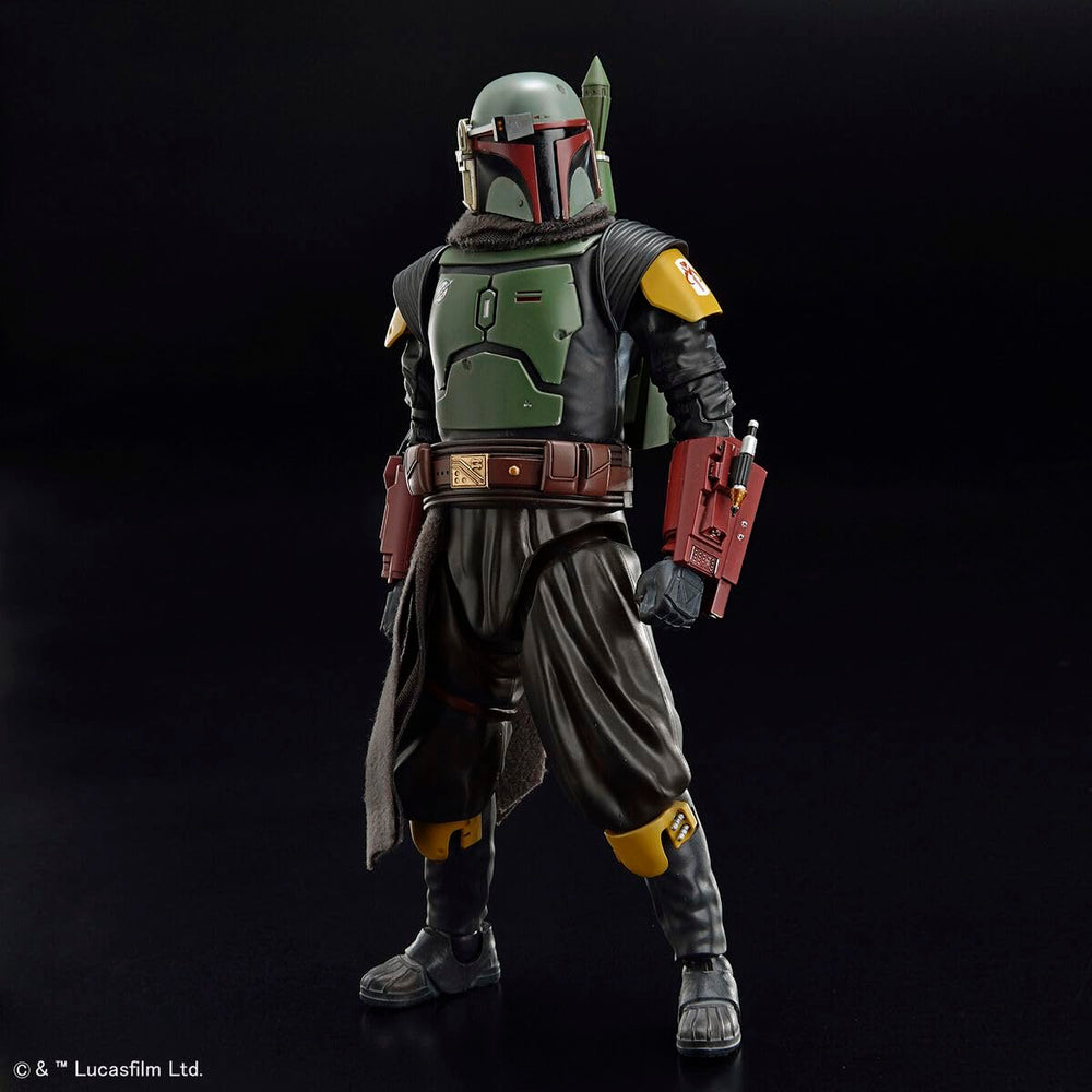 Bandai Spirits Boba Fett Mandalorian Ver blaster pistol included for action scenes.