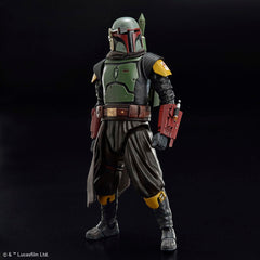 Bandai Spirits Boba Fett Mandalorian Ver blaster pistol included for action scenes.