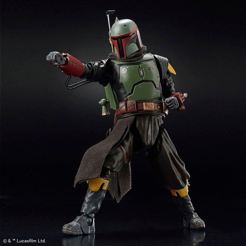 Bandai Spirits Boba Fett Mandalorian Ver licensing label on box confirms official product.